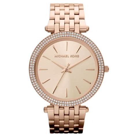 michael kors womens rose gold watch leather strap|rose gold mk watch cheap.